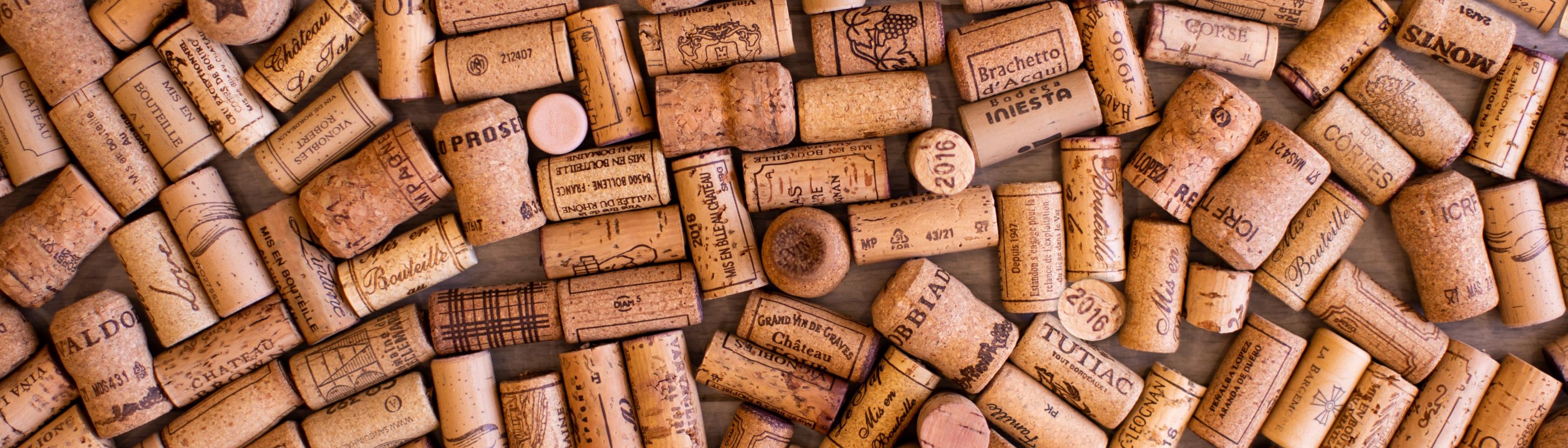 Fond flou composé de bouchons en liège